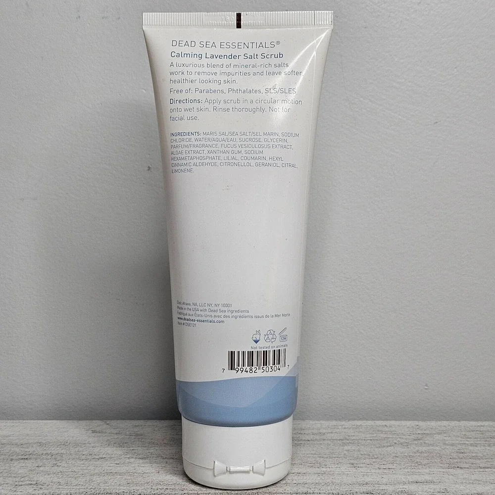 DEAD SEA‎ ESSENTIALS by Ahava •  Calming Lavender Salt Scrub • 7.5 fl oz • NEW